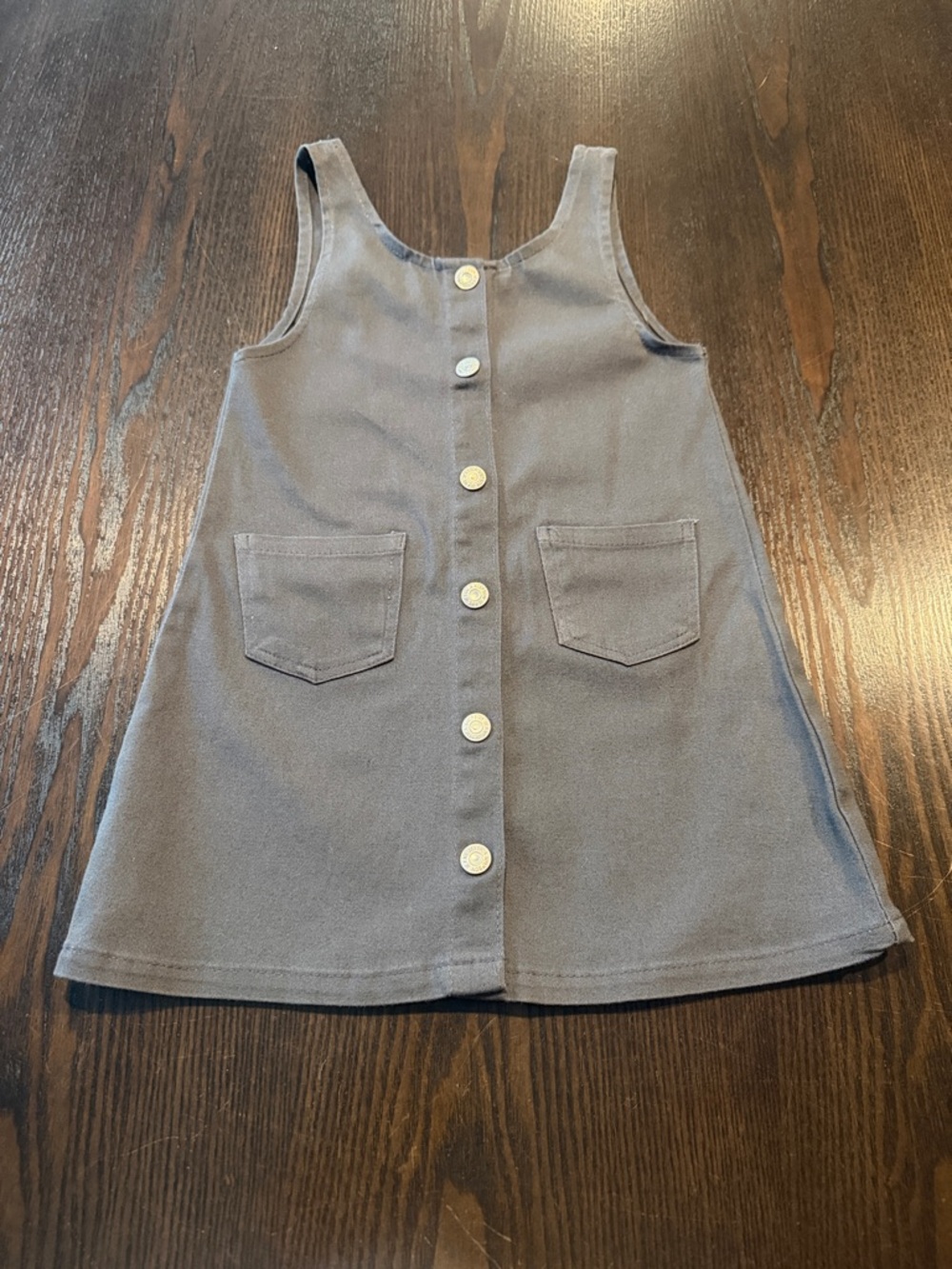 Jessica Simpson Gray Button-Front Tank Dress